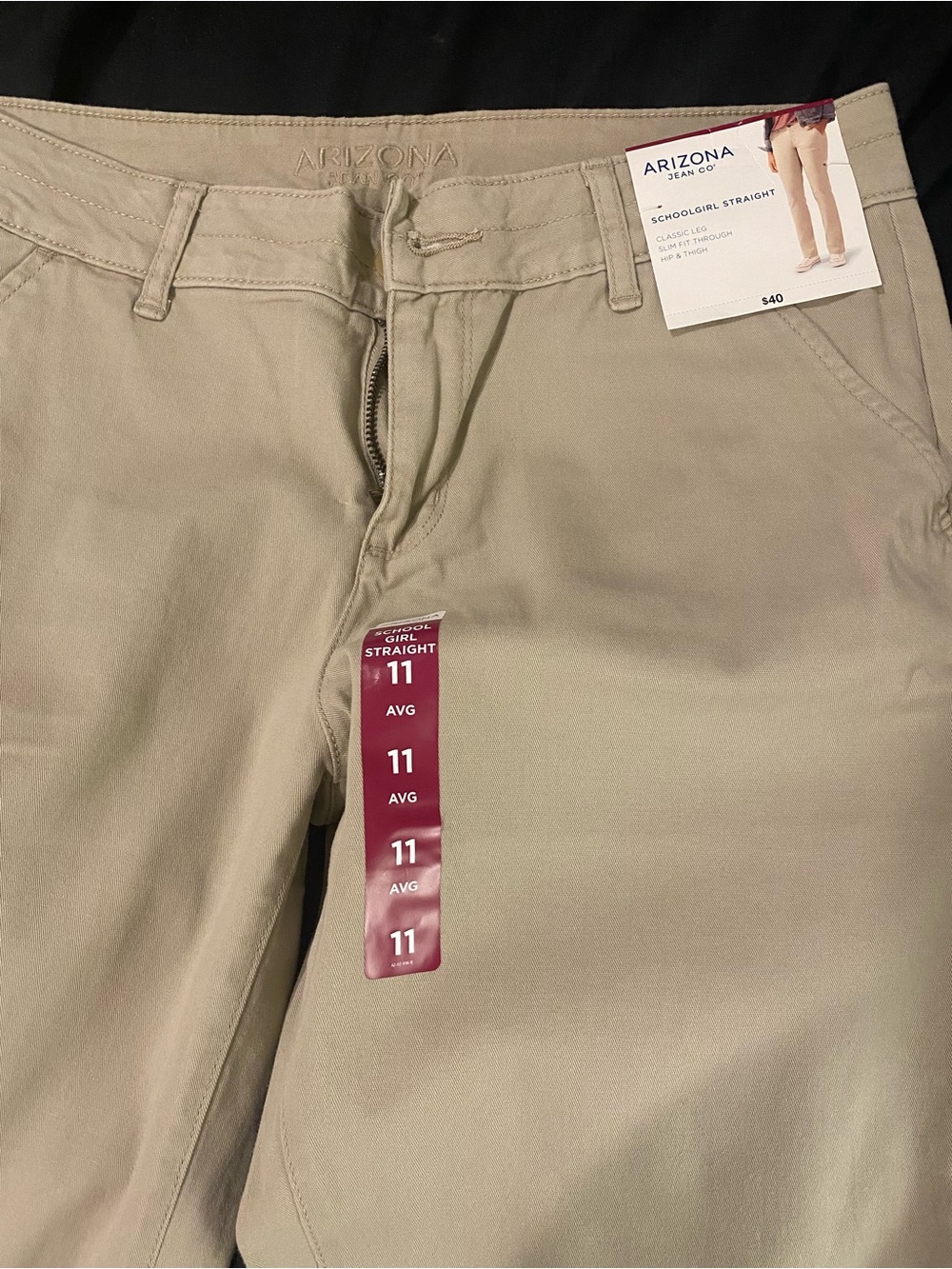 Arizona Jean Company Straight Leg Pants in Khaki